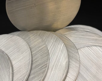 Decorative material ''Alu Disc'', high-quality aluminum discs, metal discs plates for plastic design/orgonite production, silver