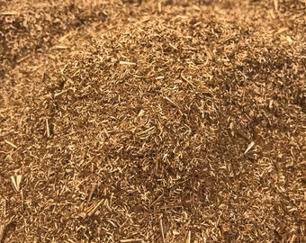Decorative material &#39;&#39;Brass allerlei&#39;&#39;, high-quality brass shavings, metal shavings for sculptural design/orgonite production, gold