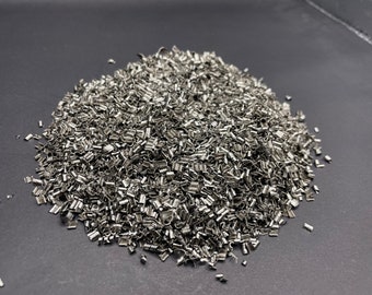 Dekomaterial ''Stainless Steel'', hochwertige Edelstahlspäne, Metallspäne für plastisches Gestalten/Orgonit Herstellung, Silber