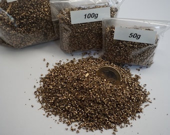 Decorative material &quot;Bronze Sand&quot;, high-quality bronze shavings, metal shavings for sculptural design/orgonite production, gold