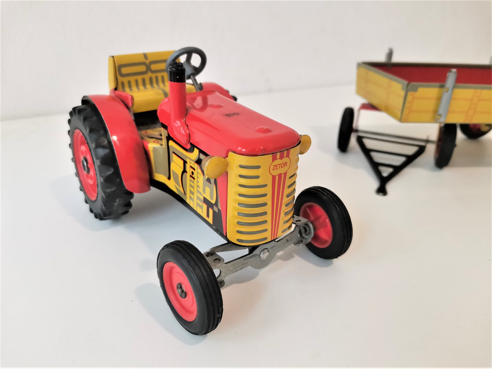Vintage Toy Tin Tractor for collectors 70s Etsy