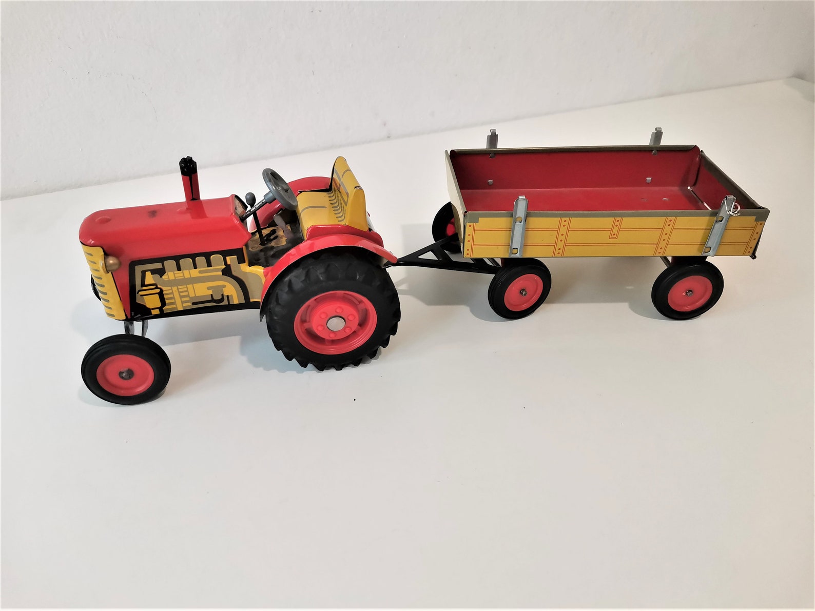 Vintage Toy Tin Tractor for collectors 70s Etsy