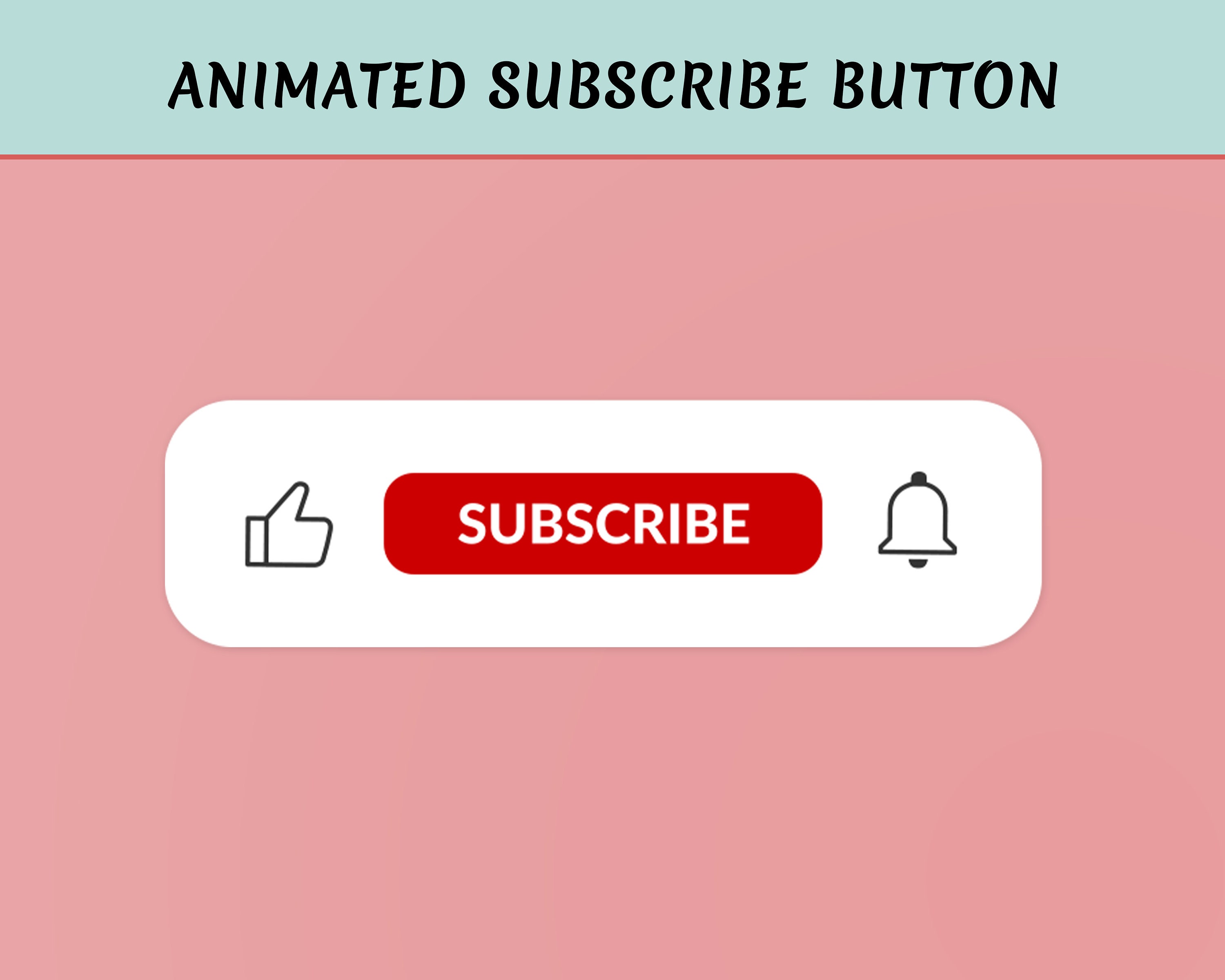 Animated Subscribe Button Animation for Youtube Channel - Etsy
