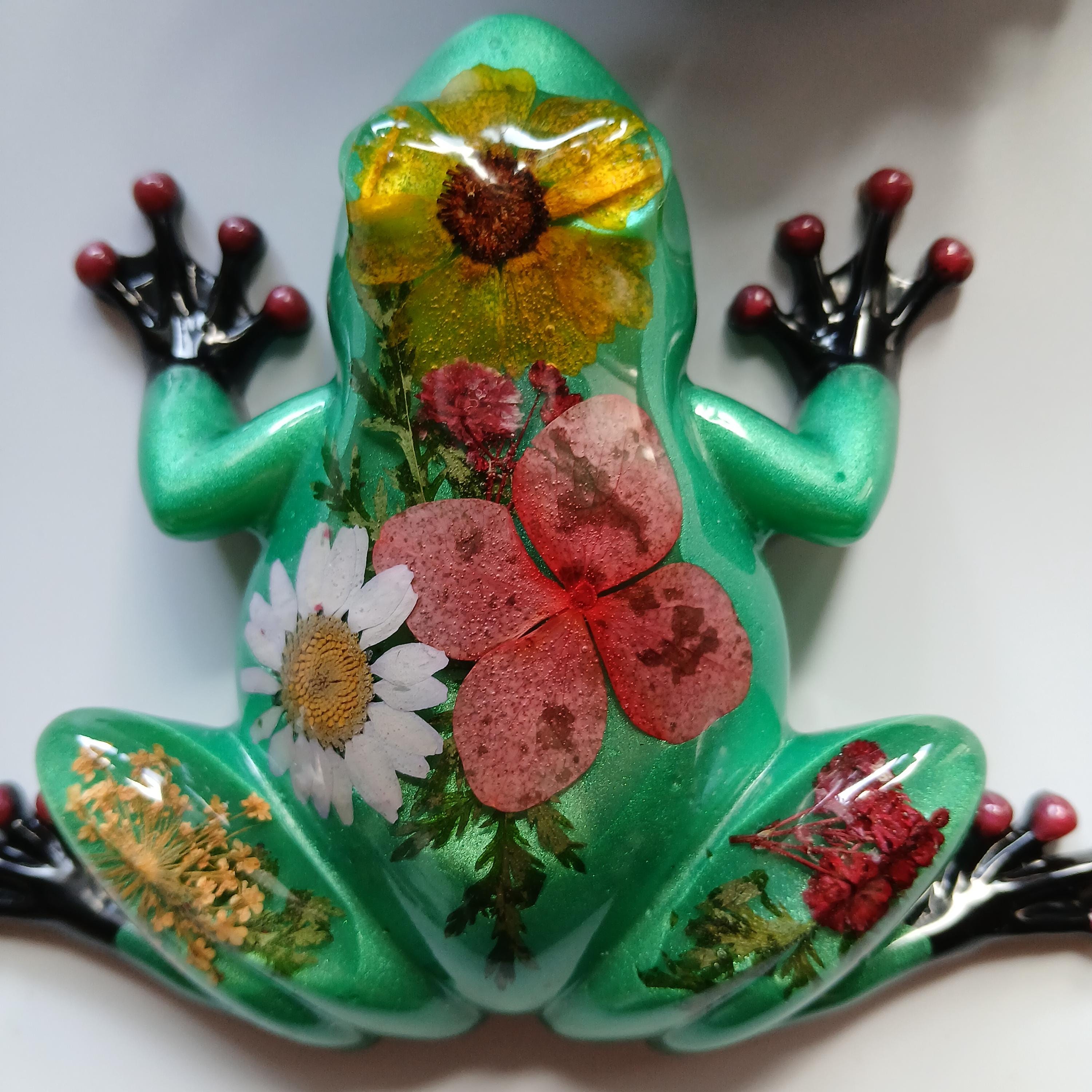 Gartenfigur Aus Kunstharz Mit Fröschen – Handbemalt, Ca. 34,7 Cm Hoch, Wetterfest