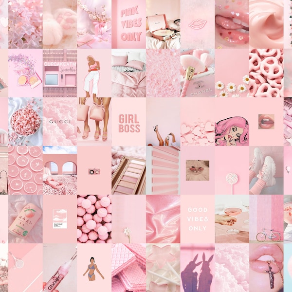 Pink Aesthetic Wall Collage - Etsy