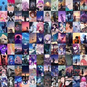150 PCS Anime Wall Collage Kit Set of Anime Poster Aesthetic Photo Prints | Anime Wall Art Deco | Printable Manga Room Decor | DIGITAL - 4x6