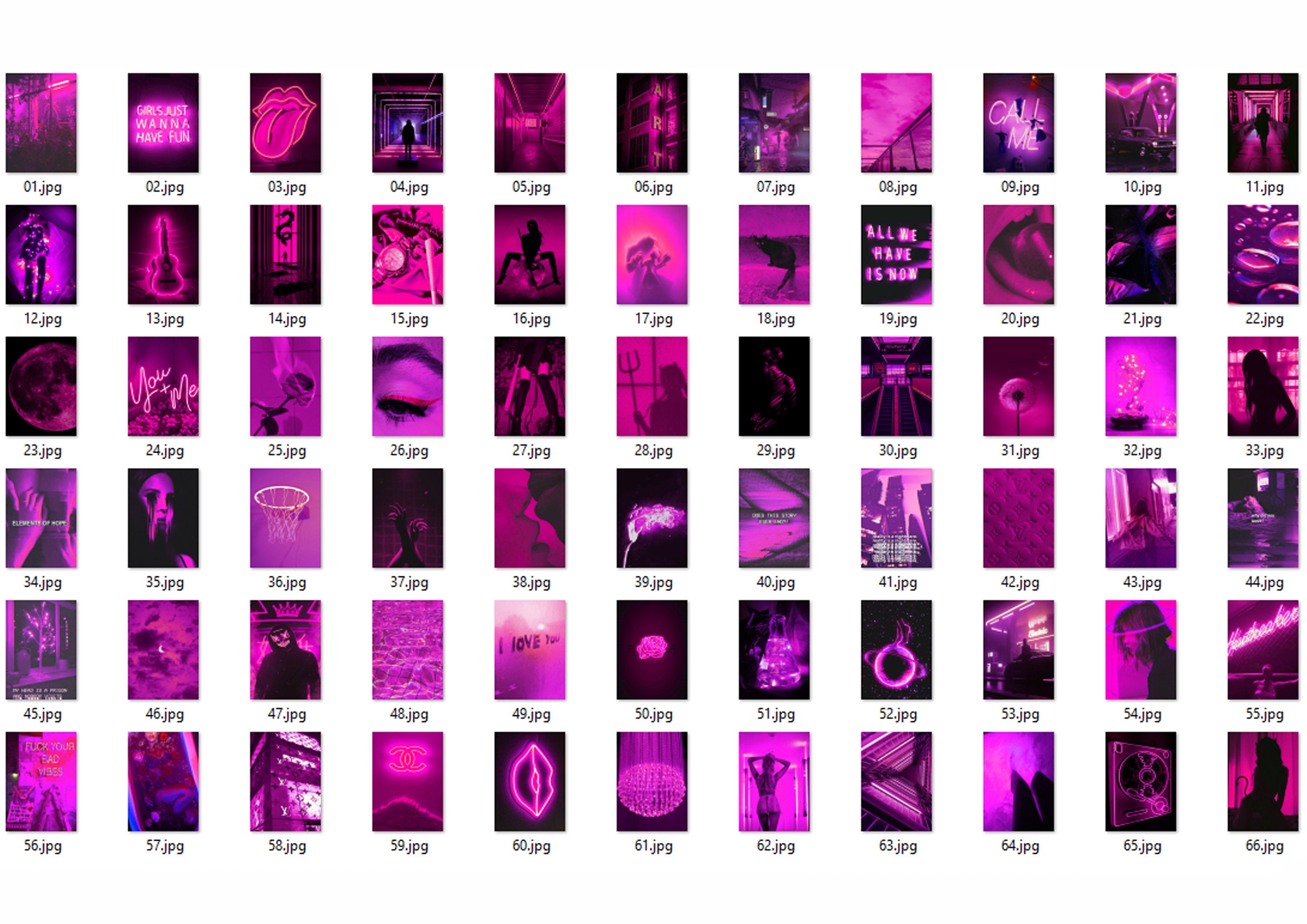 Boujee Pink Photo Collage Pink Neon Aesthetic Photo Collage - Etsy