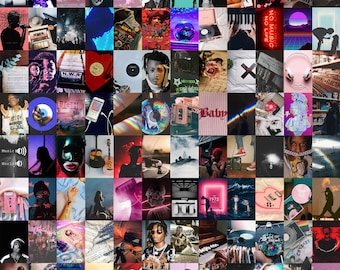 Music Poster Collage Kit | Pop, Rap, Rock, R&B Prints (Digital 4x6)