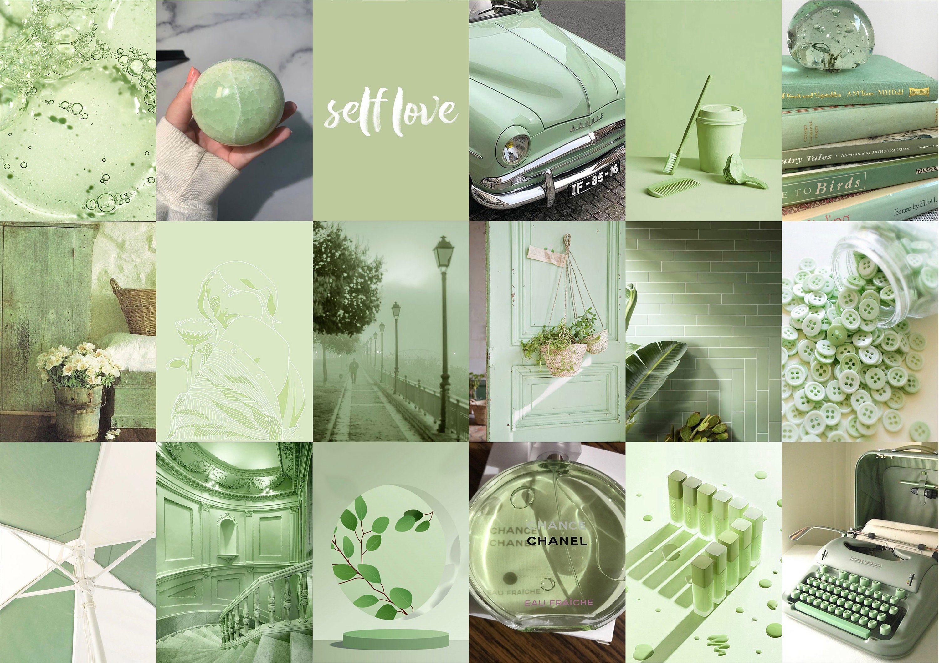 Sage Green Wall Collage