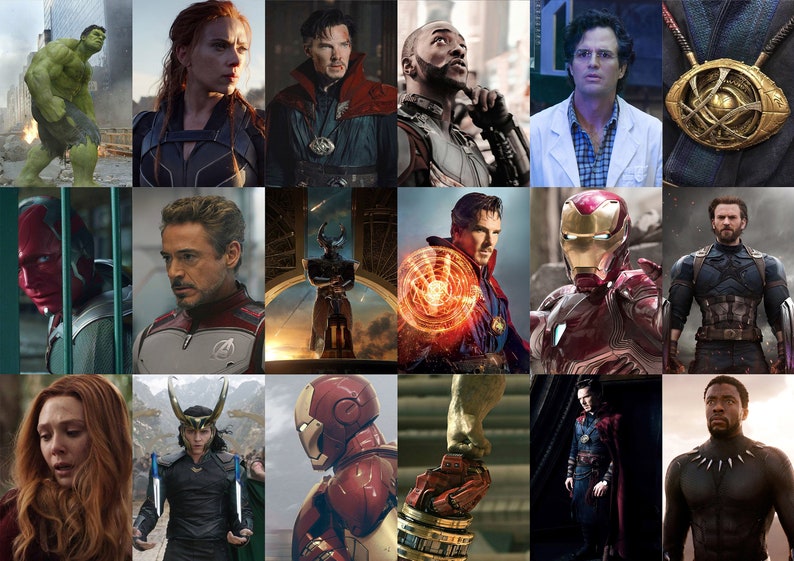 Marvel Aesthetic Photo Collage Avengers Wall Collage Kit Avengers Super Hero Room Decor DIGITAL
