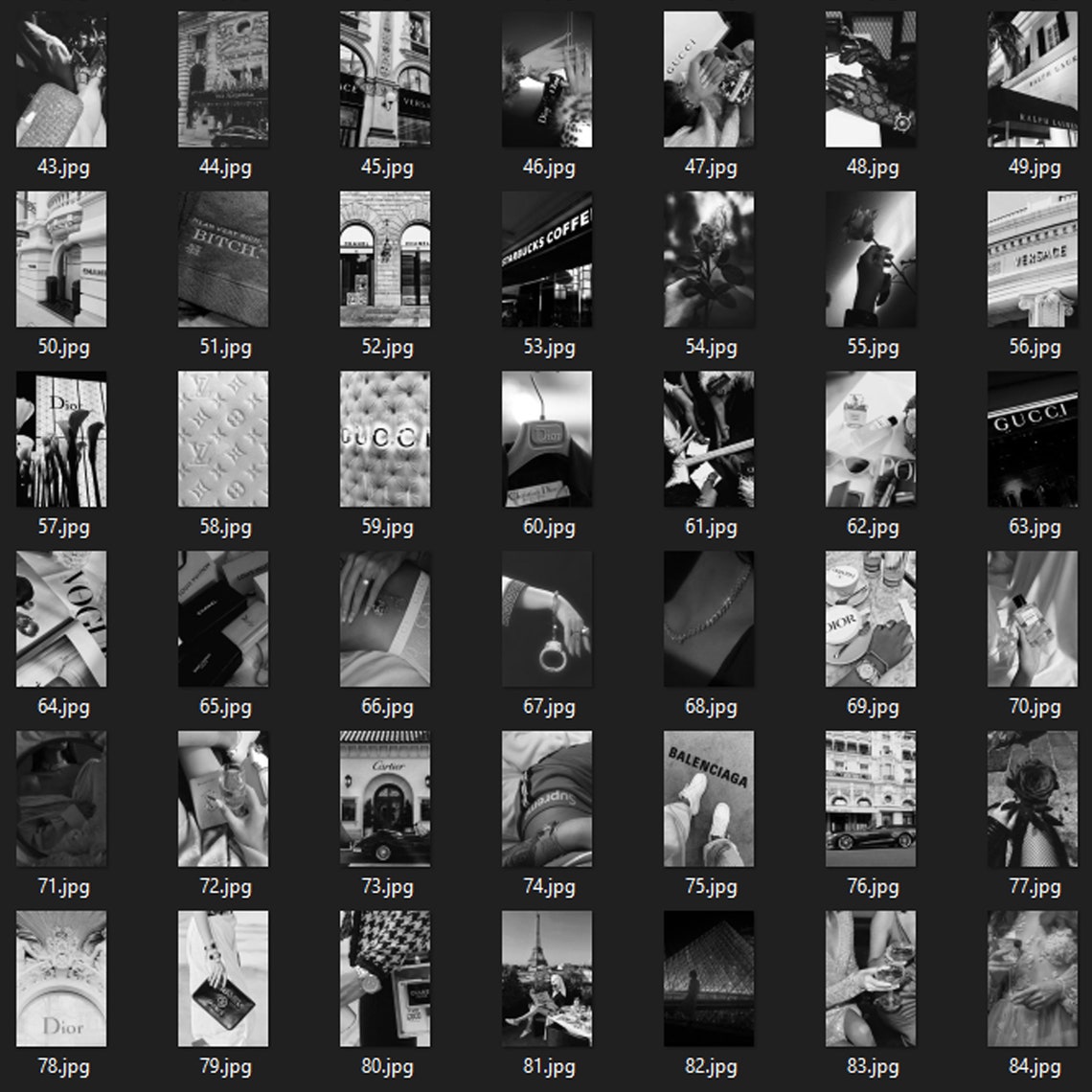 155 PCS Luxury Fashion Wall Collage Kit Boujee Black and White 155 PCS Luxury Fashion Wall Collage Kit Boujee Black and White