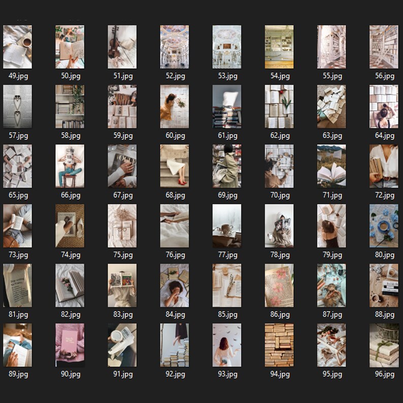 May include: A collection of images featuring books, coffee, and cozy spaces. The images are arranged in a grid format, with each image showcasing a different aspect of reading and relaxation.