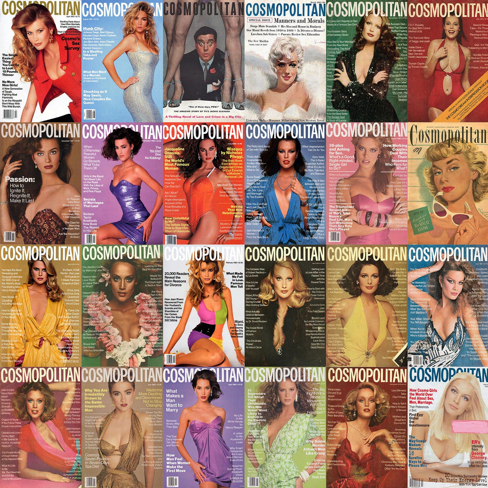 Vintage Cosmo Magazine Cover Collage Kit | Teen Room Decor (digital) - Etsy