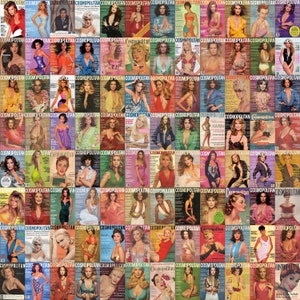 180 PCS Vintage Cosmopolitan Fashion Magazine Covers Wall Collage Kit | Magazine Cover Posters Teen Girl College Dorm Room Decor | DIGITAL