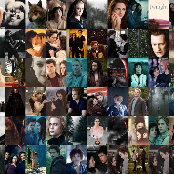 Twilight Collage Kit | Twilight Saga Ästhetische Fotocollage | Twilight Film Bilder Room Decor ( DIGITAL DOWNLOAD ) | 125 Stück