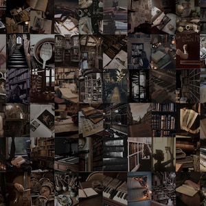 Dark Academia Wall Collage Kit | Academia Collage Kit | Wall Collage, Dark Academia Aesthetic ( DIGITAL DOWNLOAD ) | 157 PCS