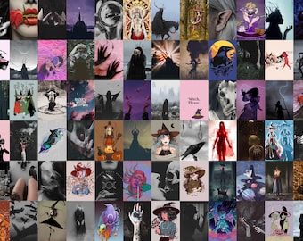 Witch Aesthetic Wall Collage Kit | 160 PCS Witchcraft Prints (Digital Download)