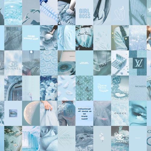 Light & Dark Blue Collage Kit Digital Download 50 Images - Etsy