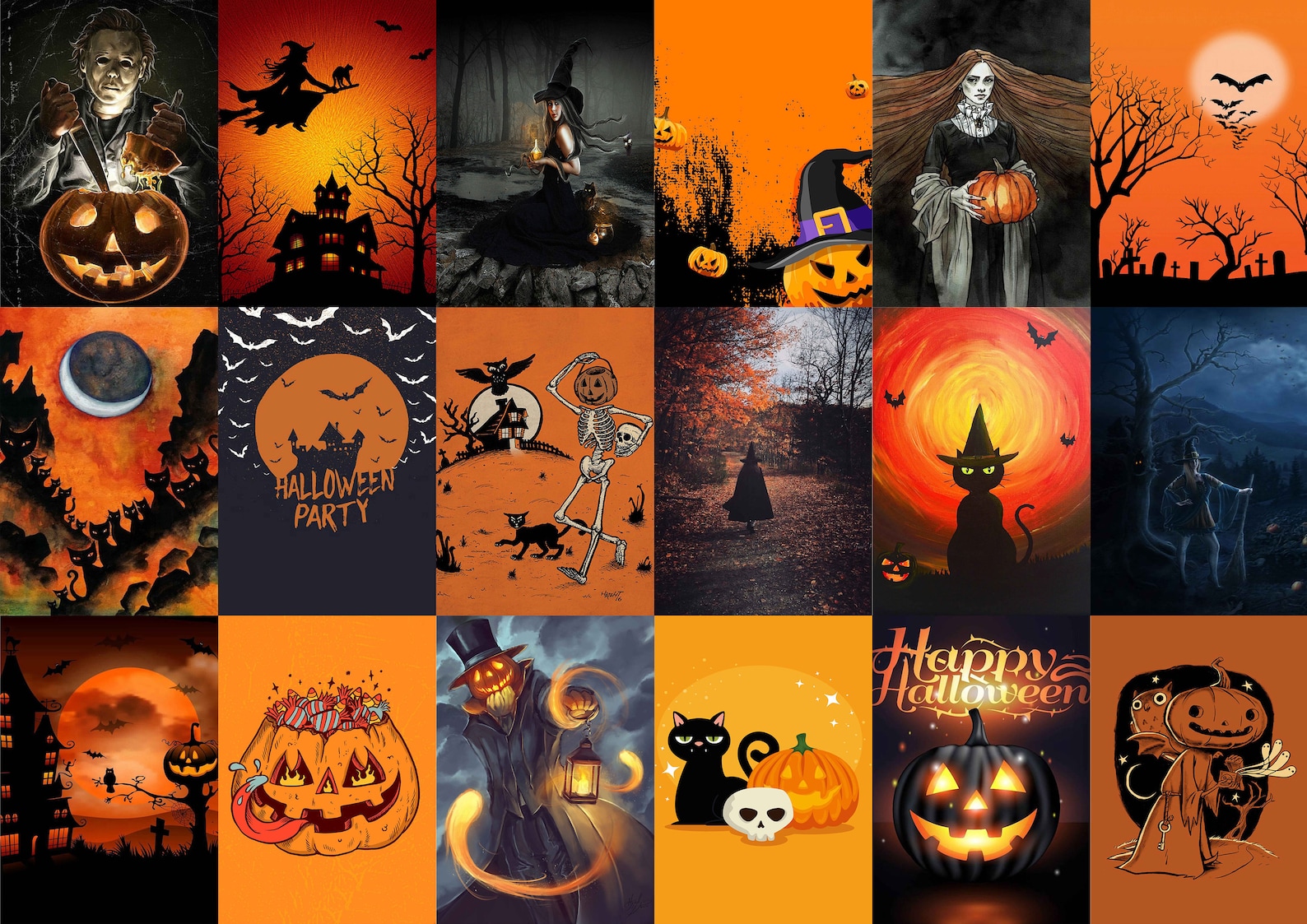 Halloween IPhone 14 Hülle - Kürbis Hexe Design, TPU, Mit Airbag-Ecken, Kratzfest