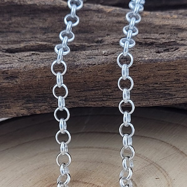 Sterling Silver Chunky Round Belcher Cable Chain 16" - 40" (40cm - 102cm) 3.4mm