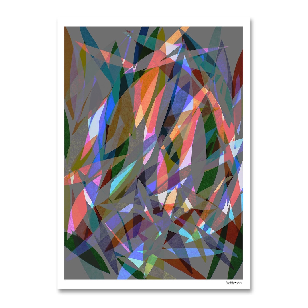 Oliver Tree Abstract Olive Tree Abstract Poster Multi Colour Wall Art Modern Botanical Print ...