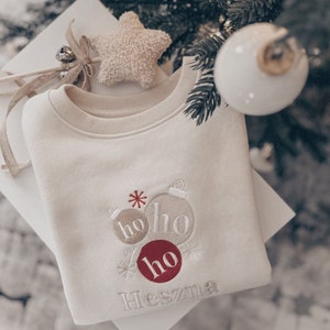Personalised Children&#39;s Christmas Jumper- Ho Ho Ho Sweatshirt - Children&#39;s Christmas Sweatshirt - Personalised Xmas Sweatshirt -