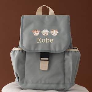 Personalised Embroidered Children's Bag Rucksack backpack school nursery bag - Name - Farm Animals Design