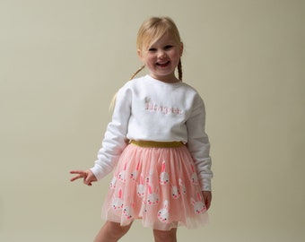 Embroidered Personalised Easter Sweatshirt - Personalised Sweatshirt - Luxury Easter- Girls Tops - Boys Tops - Personalised Gifts - Bunny