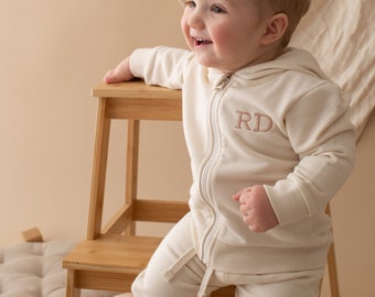 Personalised Children's Tracksuit - Girls Boys Tracksuits - Personalised Children's Outfit - Zip Up Hoodie - Birthday Outfit