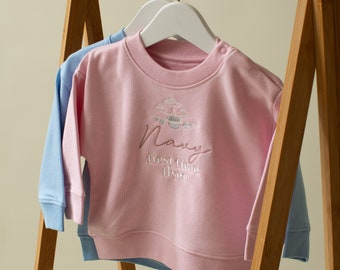 Embroidered First Time Flyer Sweatshirt - Children's Holiday Plane Top