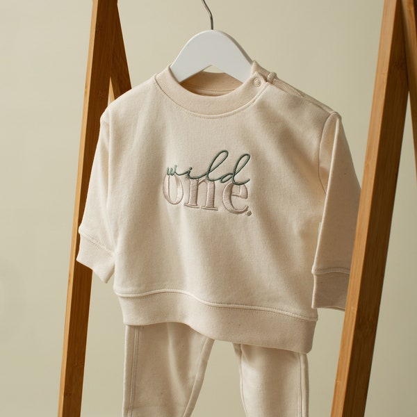 First Birthday Outfit - Wild One Birthday Sweatshirt - Girls Boys First Birthday Top -  Birthday Top - Speckled Sweatshirt