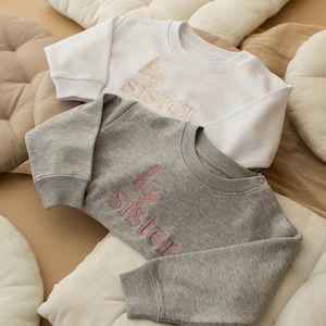 Big Sister Sweatshirt Toddler Baby Girl Big Sis Letters Print Pullover Crewneck Long Sleeve Shirt Fall Top
