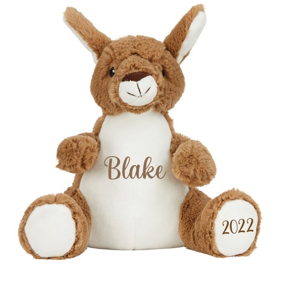 Personalised Name Baby Teddy Mini Baby Newborn Teddy Gifts Birthday Girls  Boys Personalised Teddy Kangaroo Classic Teddy