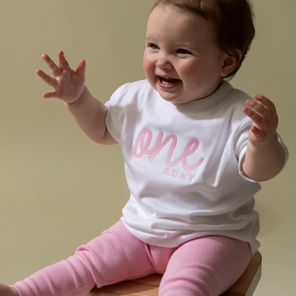Conjunto personalizado para primer cumpleaños - Camiseta de verano para primer cumpleaños - Camiseta para primer cumpleaños de niña y niño - Camiseta de cumpleaños - Sudadera para primer cumpleaños