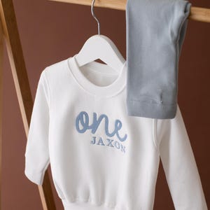 Personalised First Birthday Outfit - First Birthday Sweatshirt - Girls Boys First Birthday Top -  Birthday Top - First Birthday Sweatshirt