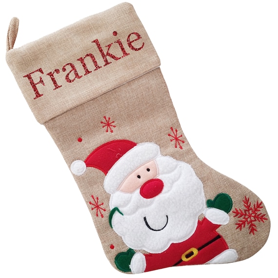 Personalised Initial Glitter Xmas Stocking Luxury Sack Santa Deluxe Christmas Personalised Initial Glitter Xmas Stocking Luxury Sack Santa Deluxe Christmas