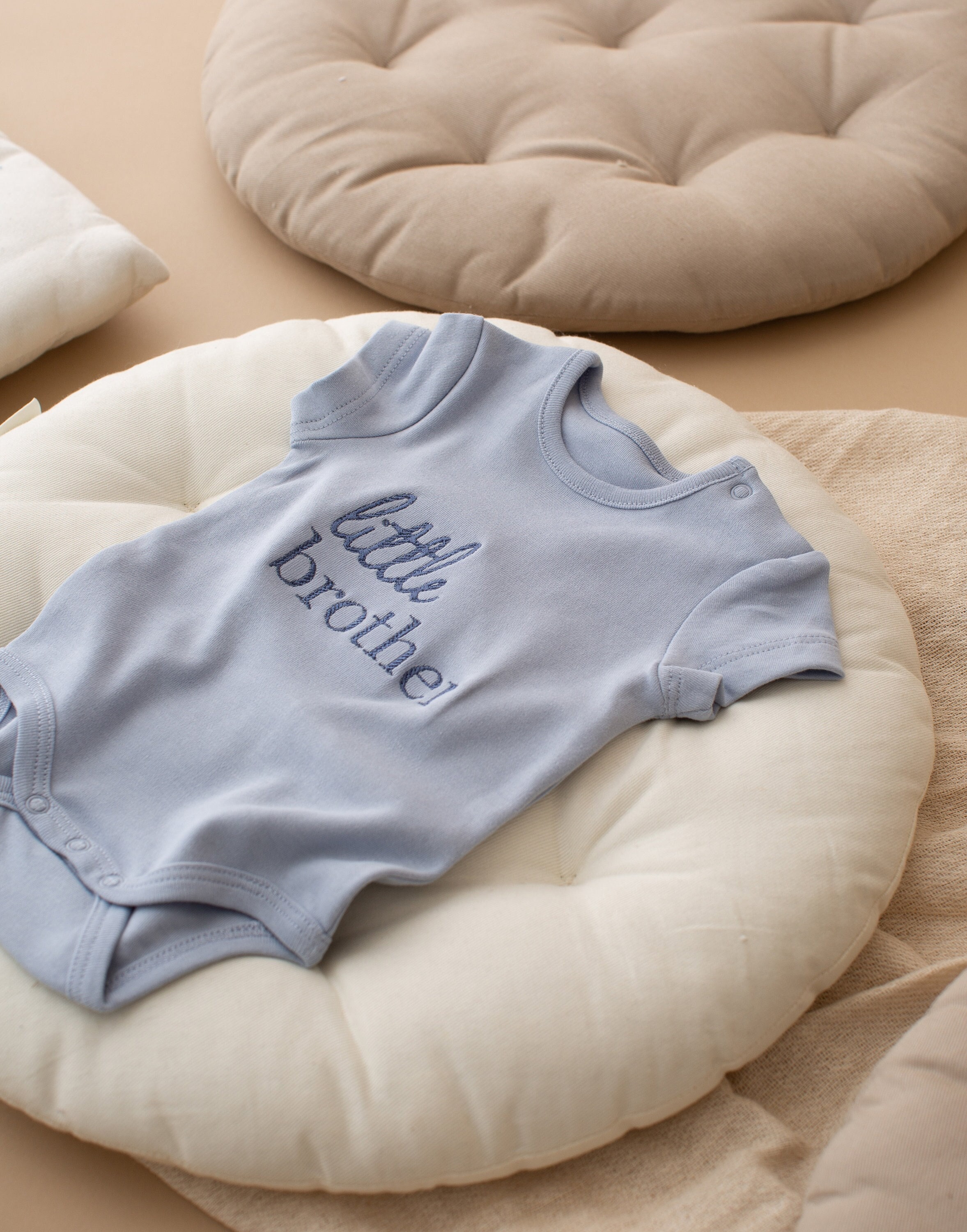 Personalised Little Brother Baby Bodysuit Vest - White One-Piece Gift For New Baby