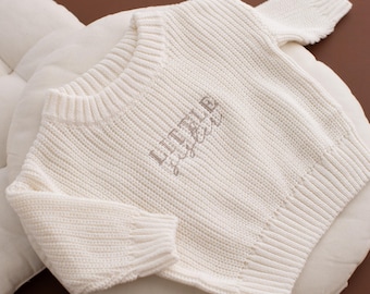 Embroidered "Little Sister" Sweatshirt: Baby Announcement, Matching Sibling Outfit