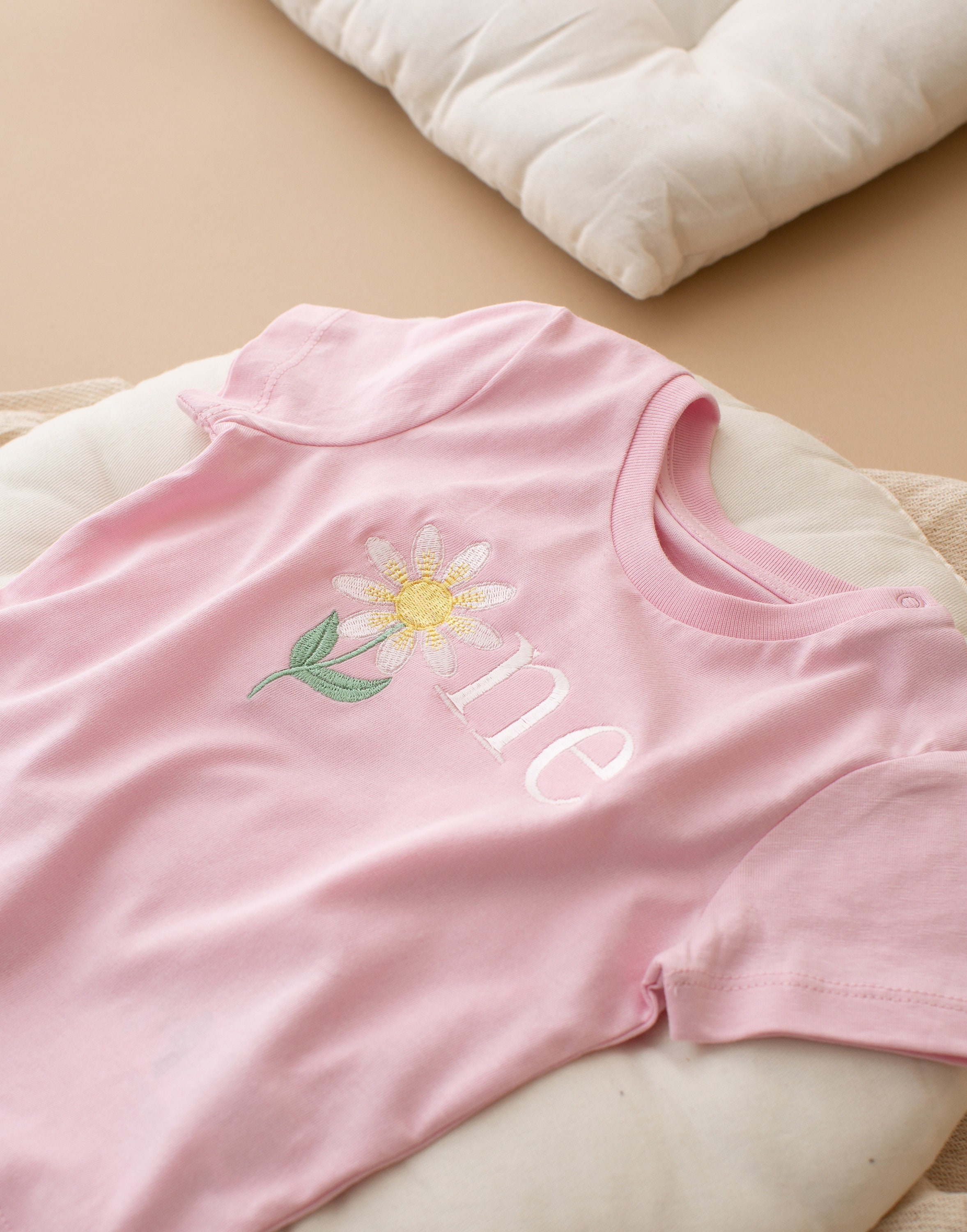 Embroidered First Birthday T-shirt - Birthday Top - Girls Boys First Birthday Top - One Birthday Sweatshirt - Daisy Summer Birthday