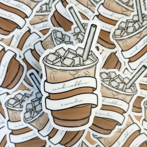 T1D Iced Coffee Sticker, Diabetes Humor, Diabetes, Type 1, T1D, Type One Sticker, Diabetic