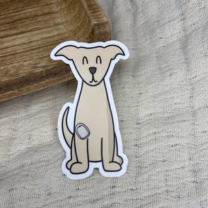 T1D Omnipod Tan Dog Sticker , Diabetes, Type 1, T1D, Type One Sticker, Diabetic, Kids Diabetes