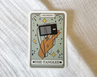 T1D The Tangled T-Slim Tarot Card Sticker, Diabetes, Type 1, T1D, Type One Sticker, Diabetic