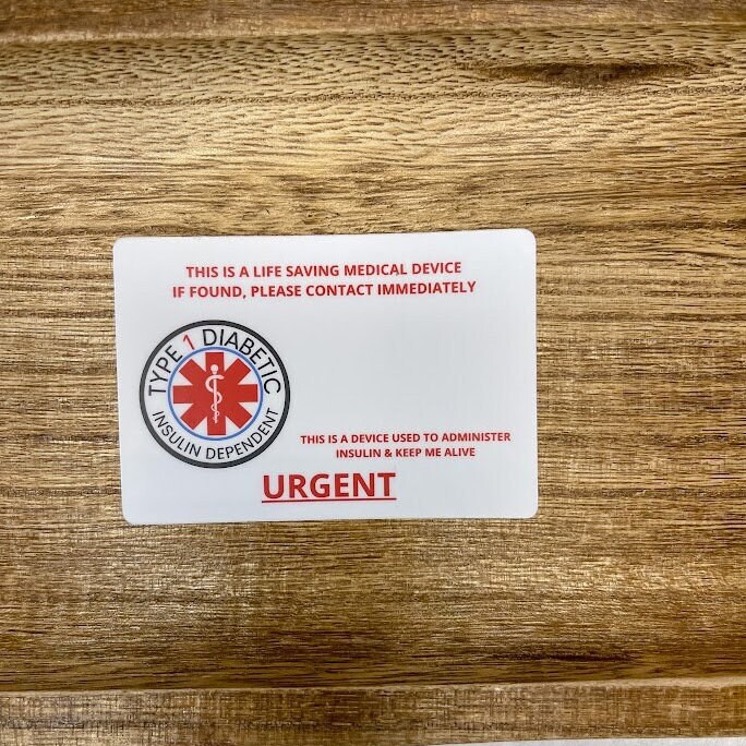 T1D Medical Alert Phone & PDM Information Sticker Diabetes Etsy