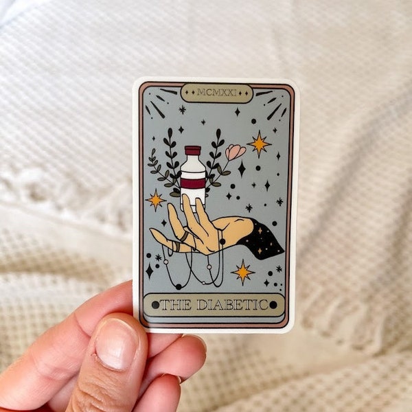 T1D The Diabetic Tarot Card Sticker, Diabetes, Type 1, T1D, Type One Sticker, Diabetic