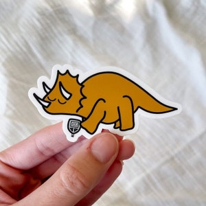 T1D Triceratops Glucometer Sticker, Dinosaur, Diabetes, Type 1, T1D, Type One Sticker, Diabetic, Kids Diabetes