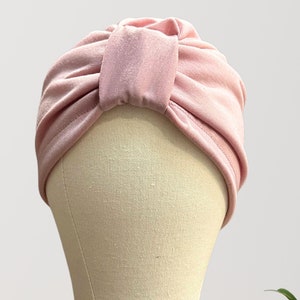 Smart Chemo Alopecia Headwear, Silky Lined Solid Colors Head Covering, Gift For Shaved Head Women, Soft Cancer Patient Cap, Chemo Turban Hat