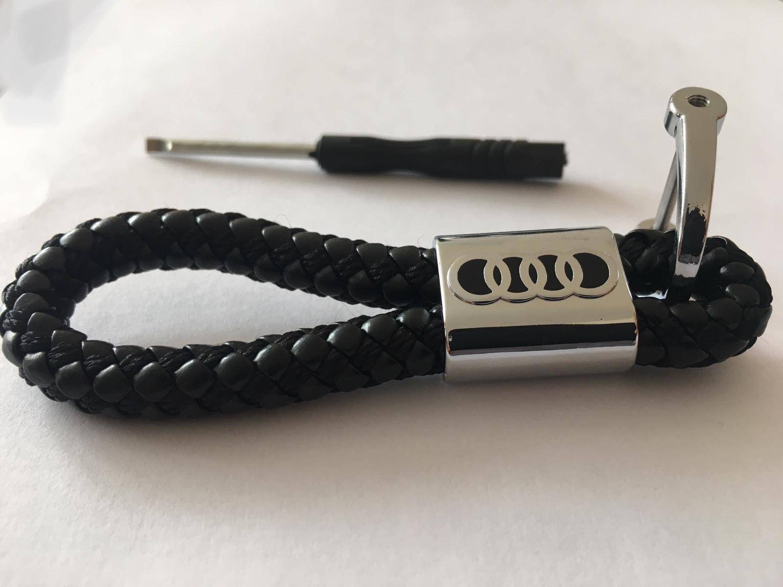 Audi Leather braided keychain new and fast delivery perfect Etsy