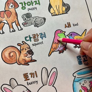 Korean Study Coloring Pages + How to Read Korean - Etsy