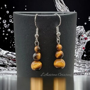 Tiger Eye Women&#39;s Earrings – Confidence & Protection | Handmade Jewelry
