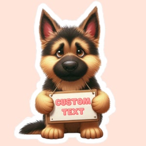 Adesivo per cani carino, testo personalizzato, adesivo con taglio al bacio, illustrazione personalizzata dell'animale domestico, adesivo in vinile, regalo commemorativo per animali domestici, adesivo pianificatore peloso, decalcomania